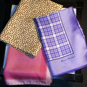 Men's Silk Handkerchief Trio